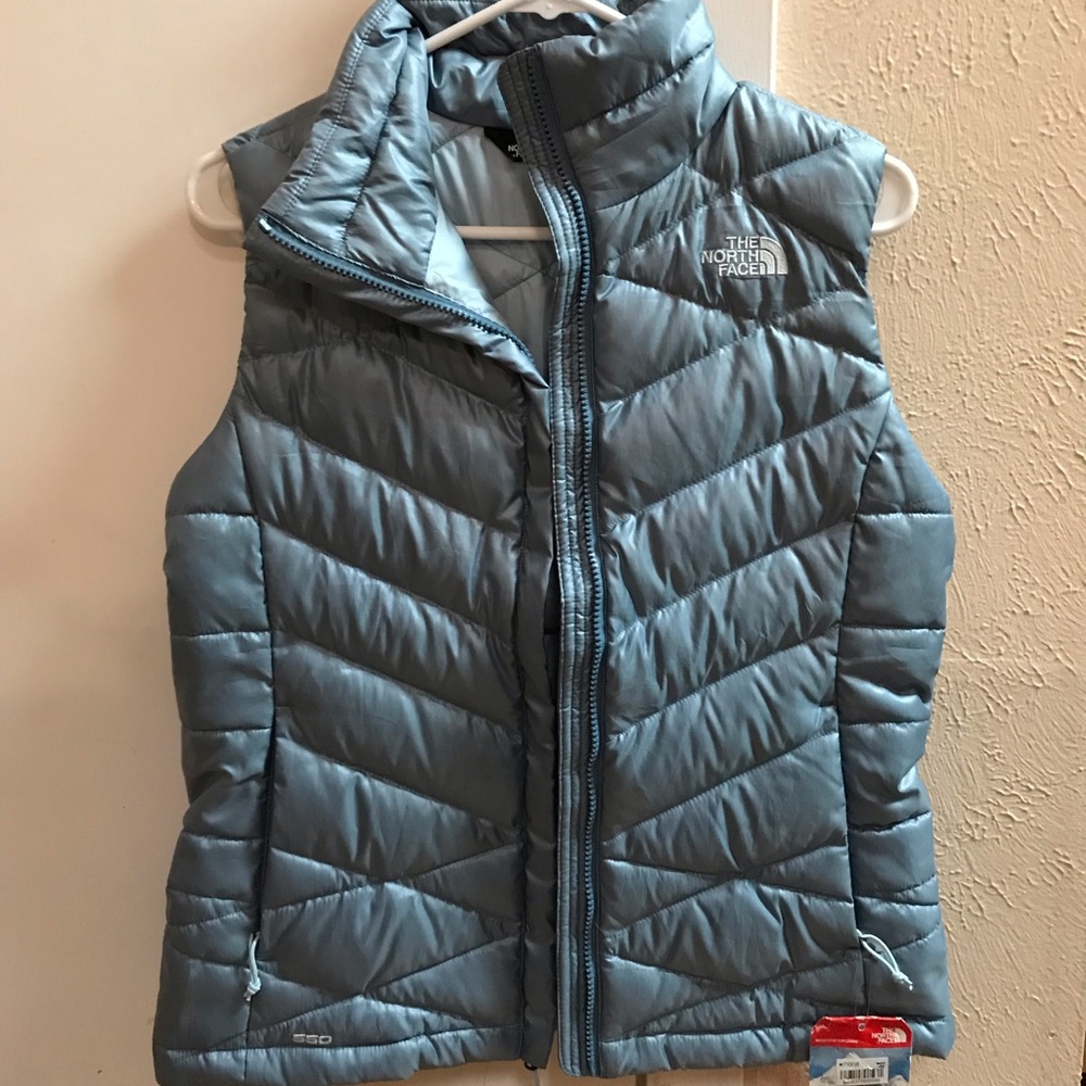 North Face Baby Blue Puffy Vest - NWT - Size Small